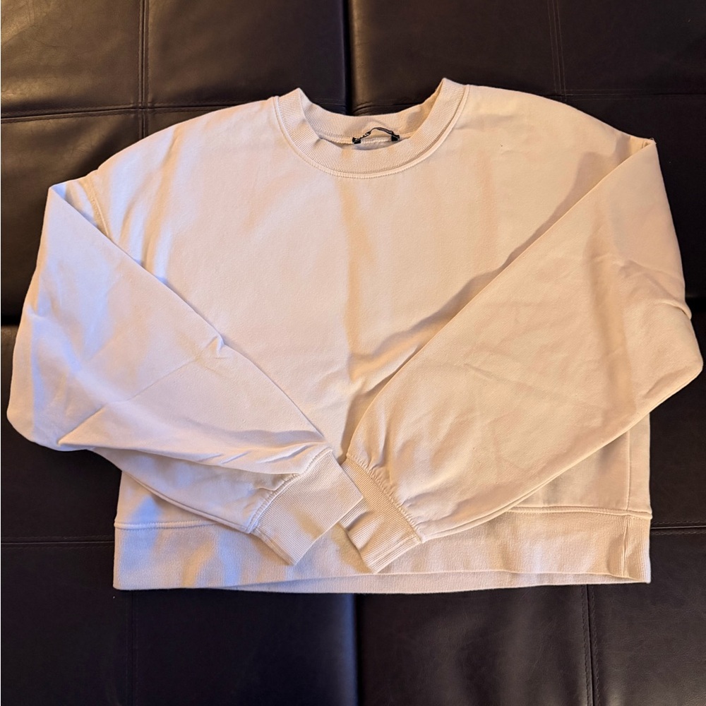 Zara Off-White Crewneck Top